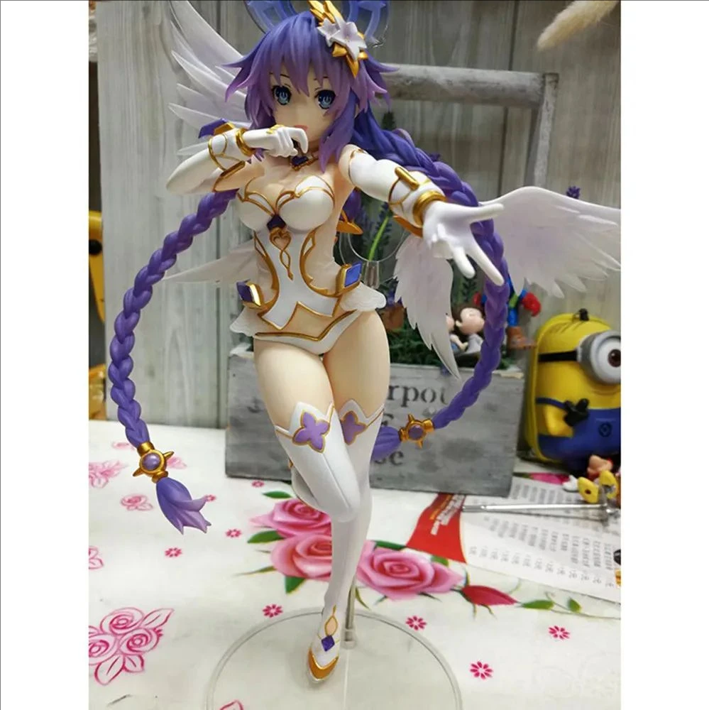 25cm Anime Hyperdimension Neptunia Figures Purple Heart Neptune PVC Action Figures Collection Model ToysFor Christmas Gift