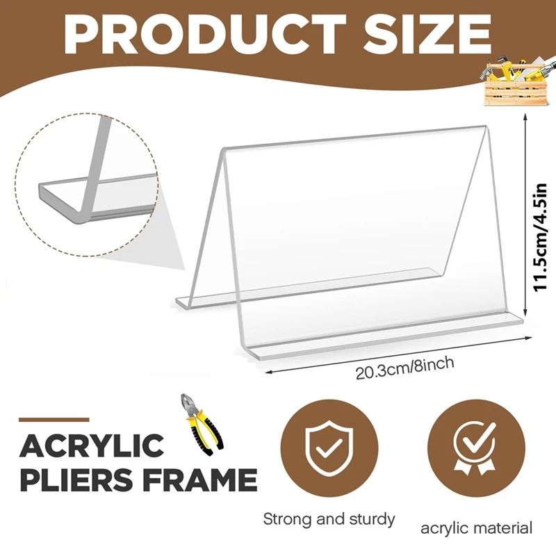 Portable Acrylic Stands For Display Clear Pliers Rack Display Stand Workbench Storage Display Risers Hand Tool Rack