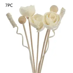 5/6/7pc Rose flower Rattan Sticks Fireless Fragrances Reed Diffuser Stick Ornaments Home Decor
