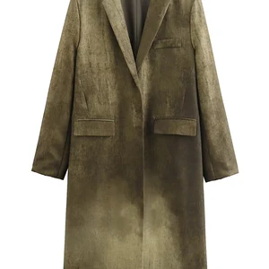 Eam Green Tie Dye Casual Graben Frauen neue Lapla Long Sleeve Liebe Anpassung Fashion Fashion Frühling Herbst 2024 30A2435 8 Hauptverkäufe hauptsächlich langfristiges weibliches Grün - №1