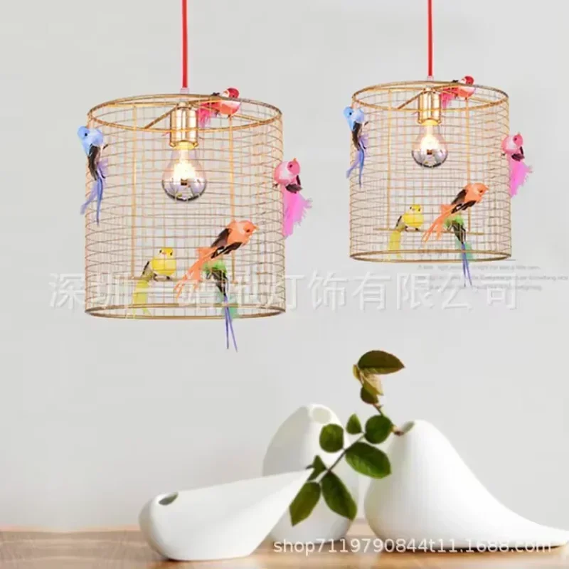 Nordic Creative Clothing Store Display Window Birdcage Chandelier Restaurant Table Pendant Lamp Artistic Decor Light