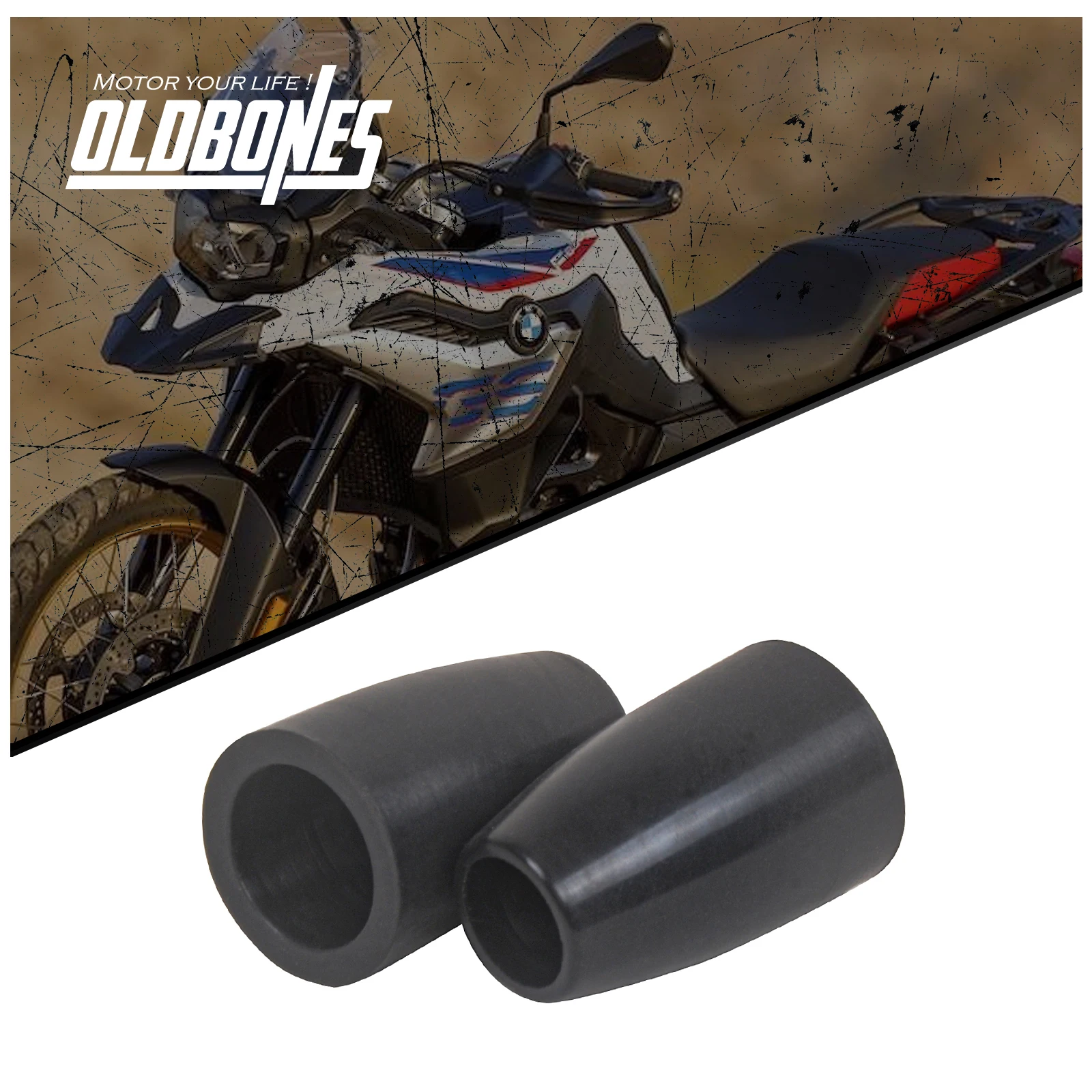 Oldbones 2PCS Motorcycle Side Rearview Mirror Rubber Sleeve For BMW F650GS F750GS F850GS R1200GS R1250GS