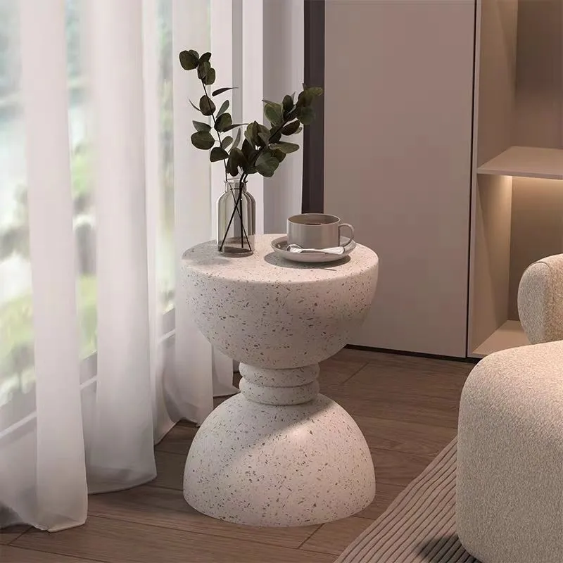 Nordic designer side few B & B small round table bedside table creative sofa small coffee table cream