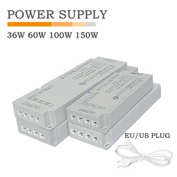 150W AC DC Transformers EU/US Plug 220V To 12V 24V Switching Power Supply Home Lighting Cabinets Wardrobes Light Strip Dimming