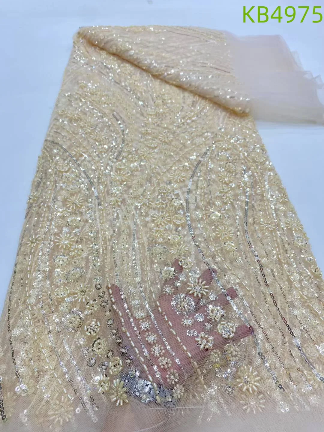 2025 Luxus Rosa Stickerei Perlen Spitze Stoff Afrikanische Nigerian Pailletten Französisch Spitze Stoff Für Hochzeit Kleider Nähen KB4975