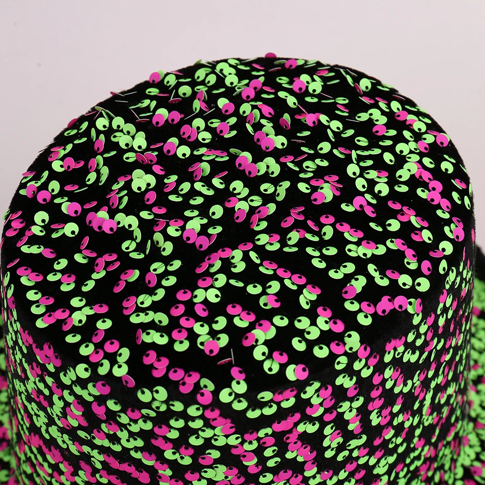 หมวกแฟนซีประดับเลื่อมสีสันสดใส ดีไซน์ใหม่ทันสมัย เหมาะสำหรับงานปาร์ตี้และการแสดง