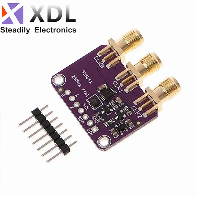 DC 3V-5V CJMCU-5351 Si5351A Si5351 I2C Clock Generator Breakout Board Module Signal Generator Clock 8KHz-160MHz For Arduino