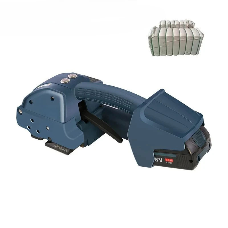 Handheld Electric Strapping Tool 19-25mm Adjustable Tension Semi-Automatic Carton Book Packing Machine