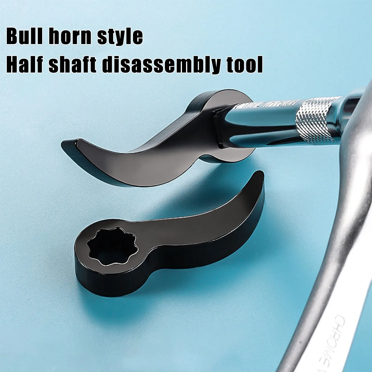 Angle Type Half Axle Disassembly Tool Drive Pry Bar Adapter used for Open-end Wrenches,Disassembling Axles Repair Tool