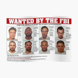 Prison Break Fbi Wanted  Poster Art Decoration Mural Wall Decor Modern Vintage Funny Home Painting Picture Print Room No Frame