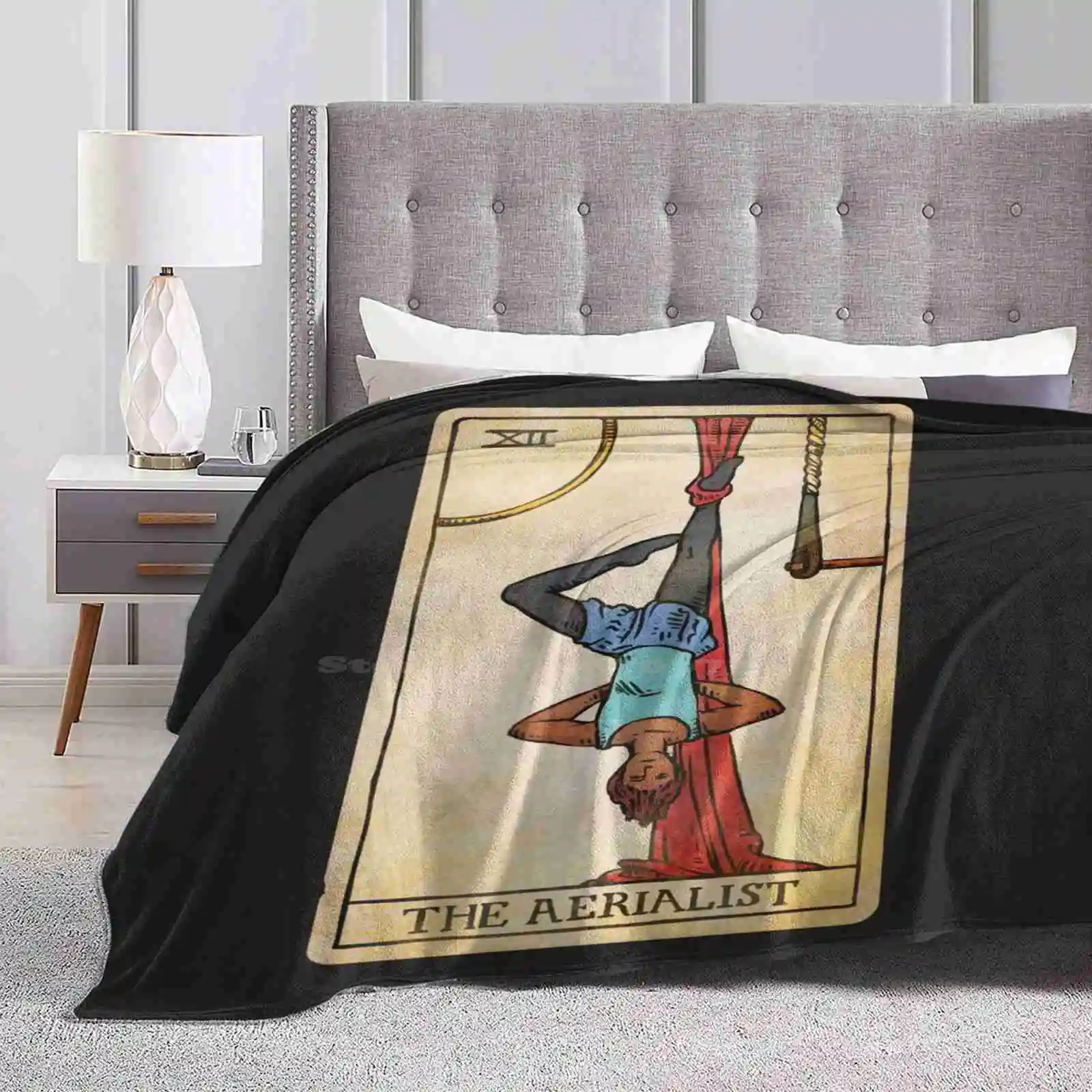 The Aerialist-Tarot Card For Home Sofa Bed Camping Car Plane Travel Portable Blanket Tarot Aerials Acrobatics Silks Occult