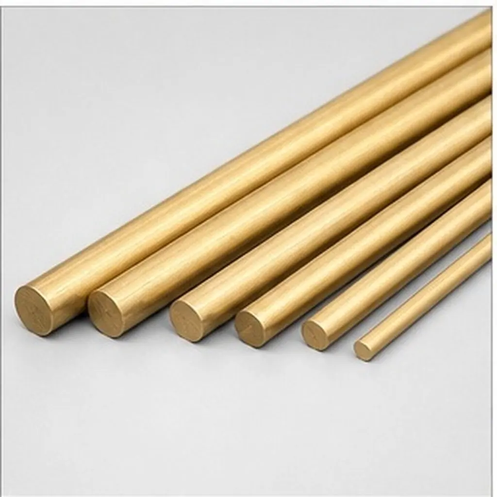 Ensemble de 4 tiges en laiton, barres rondes en laiton poli pour le remplacement de poignées de tour, fabrication artisanale, matériau pour tour.