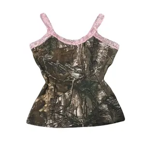Y2k Crop Top Camouflage Printed Aesthetic Gothic Camis Summer 
