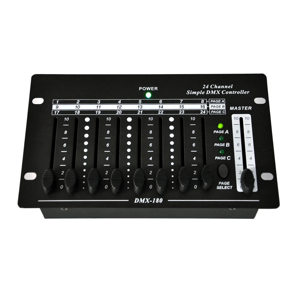 Gigertop TP-D1345 24 Channel simple DMX Console Chargeable Lithium Battery 3 Pin Xlr Output Power Failure Memory CE ROHS