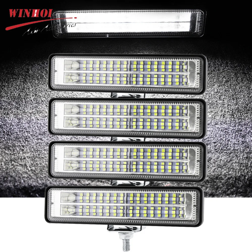 

6/4/2PCS Off Road 4x4 LED Light Bar Flood Spotlight Barra Led Driving Ledbar 12V-24V Car Work Light for Pickup Truck Tractor