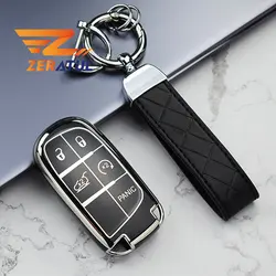 Car Shell Fob for Jeep Renegade Compass Grand Cherokee for Chrysler 300C Wrangler Dodge TPU Key Cover Case Keychain Accessaries