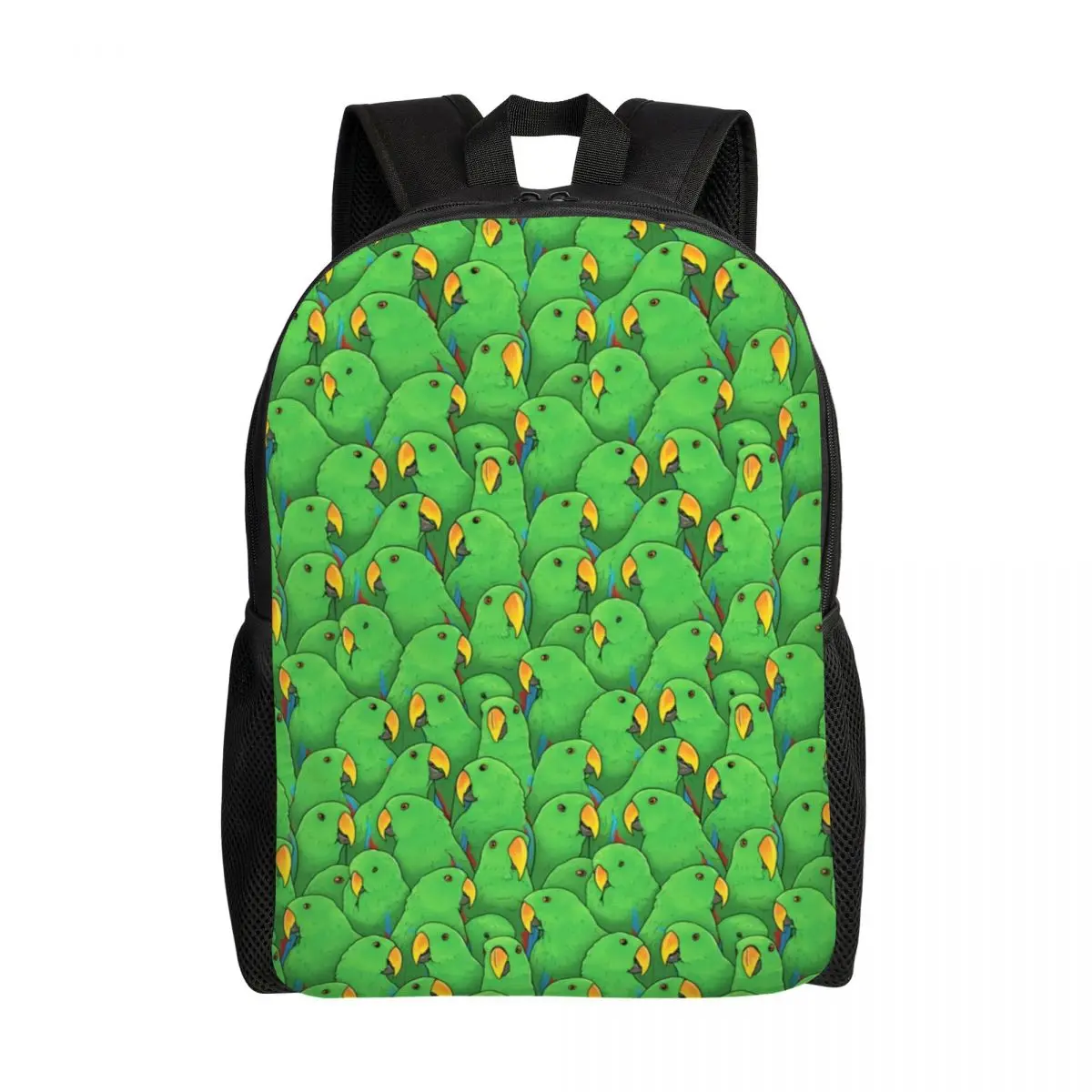 Customized Male Eclectus Parrots Pattern Backpacks Women Men Fashion Bookbag for School College Bags