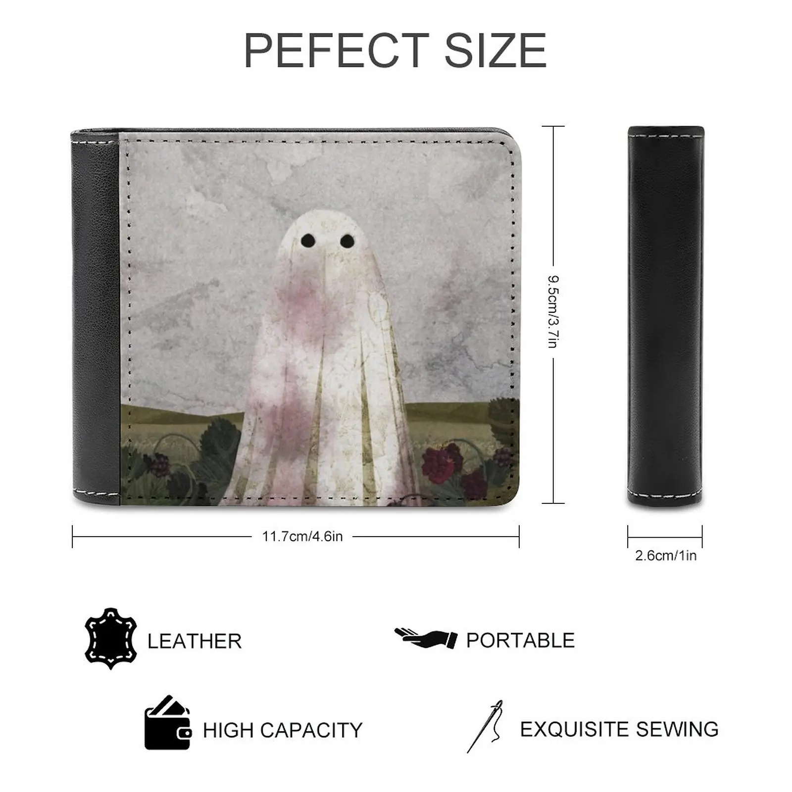 Picking Business Men Wallets Small Money Purses New Design Dollar Price Top Wallet Ghost Haunt Fruit Juice Nature Personalized