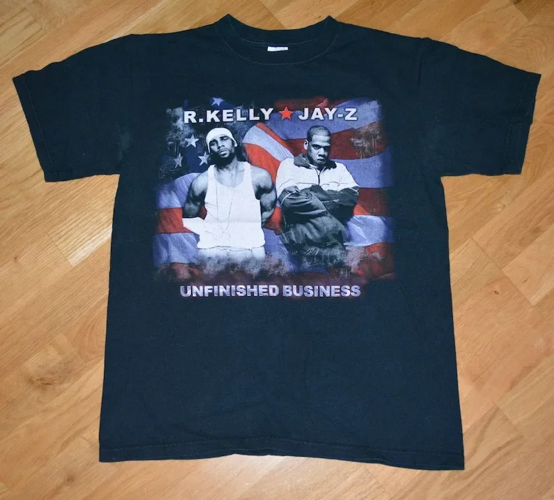 

2000's JAY-Z / R. KELLY vintage concert rap hip-hop original tee t-shirt 90's 1990's tshirt (M) Medium 2004 TOUR Rare Gift