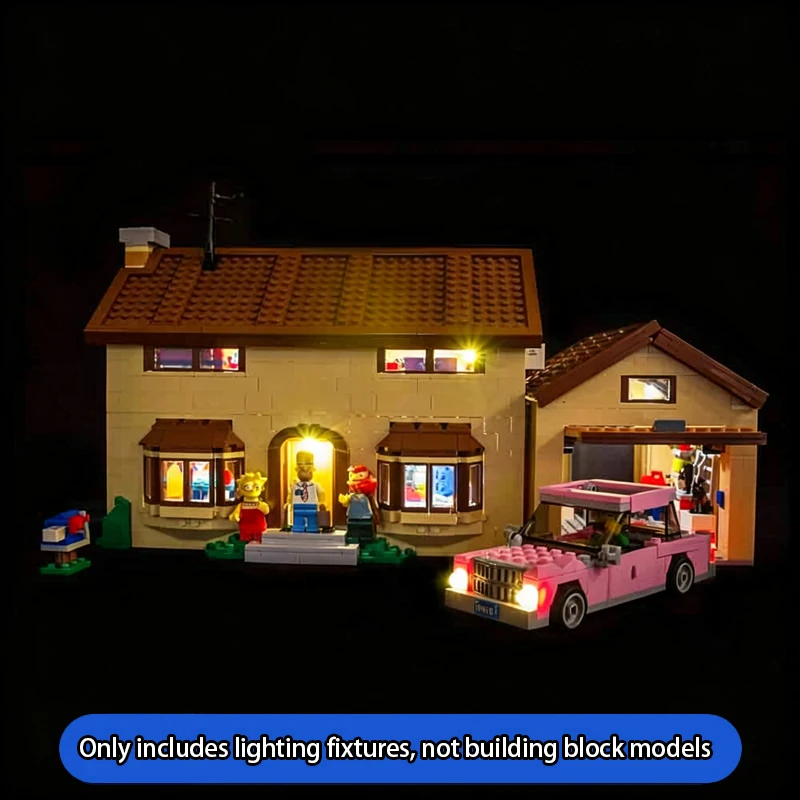 LYBMTWF LED Lighting Kit Compatible with Lego 71006 Simpson House (NOT Include The Model Bricks)