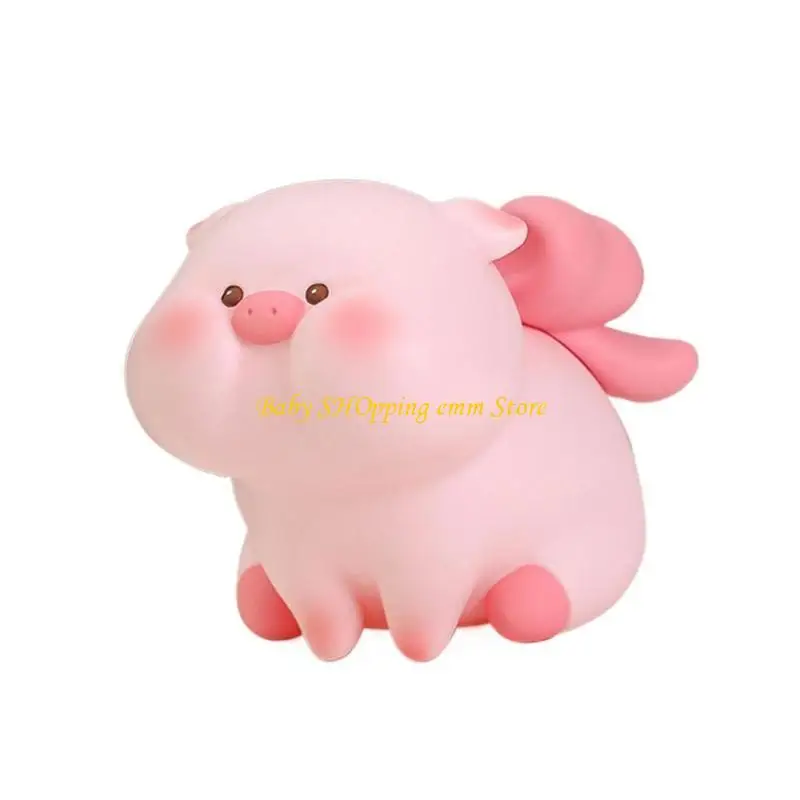23GD 재미있는 어린이 만화 돼지 돼지 은행 장난감 아이를위한 귀여운 테이블 공예 돈 절약