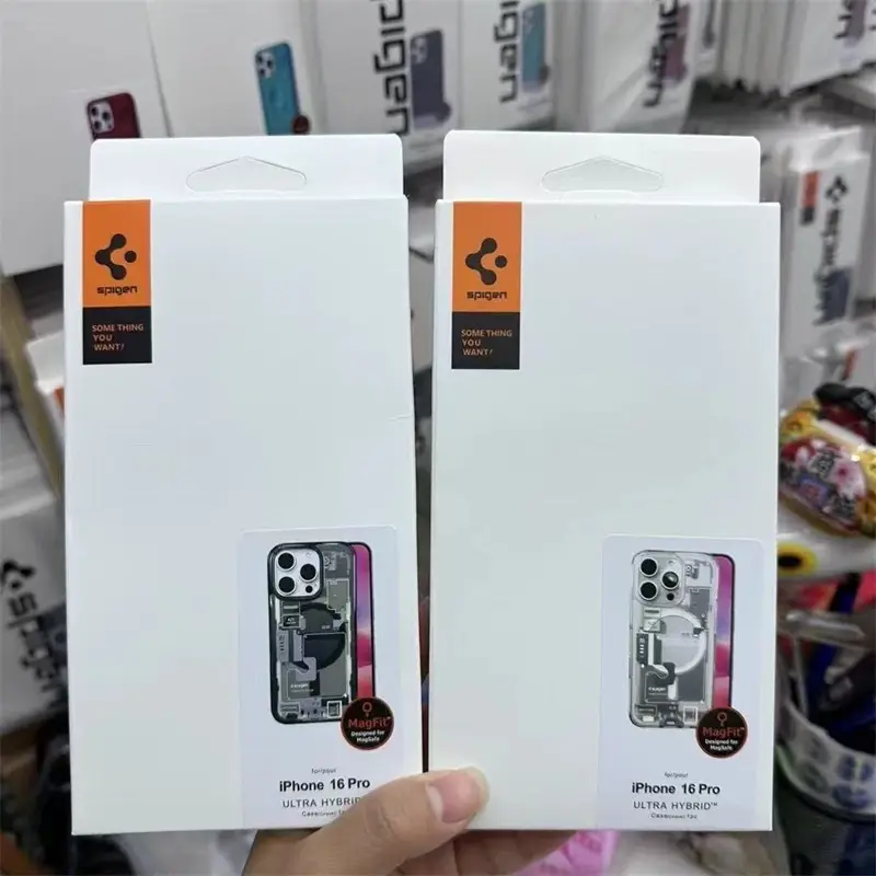 غطاء إلكتروني من سبايجن لحالات ماج سيف لهواتف آيفون 12 13 14 15 16 17 18 برو ماكس غطاء صلب مغناطيسي لهاتف آيفون إير - 6