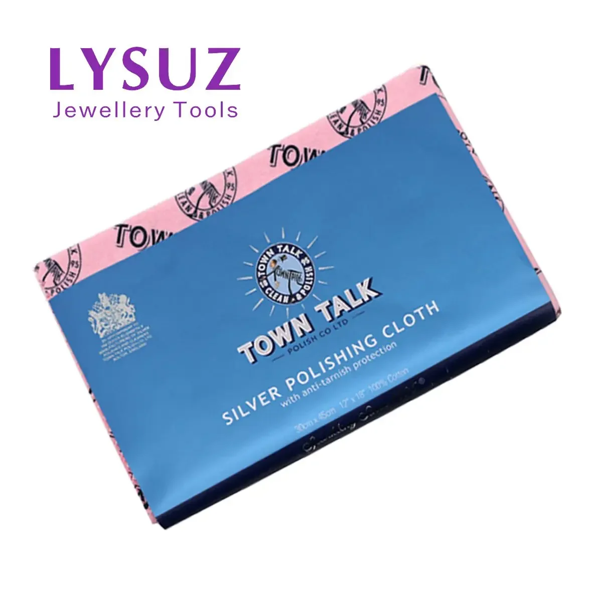 قماش Town Talk-Silver ، مضاد للتشويه ، ساعات تنظيف ، ألياف قطنية طبيعية ، أصلية ، 30 × 45 ، تلميع 12 × 18 بوصة