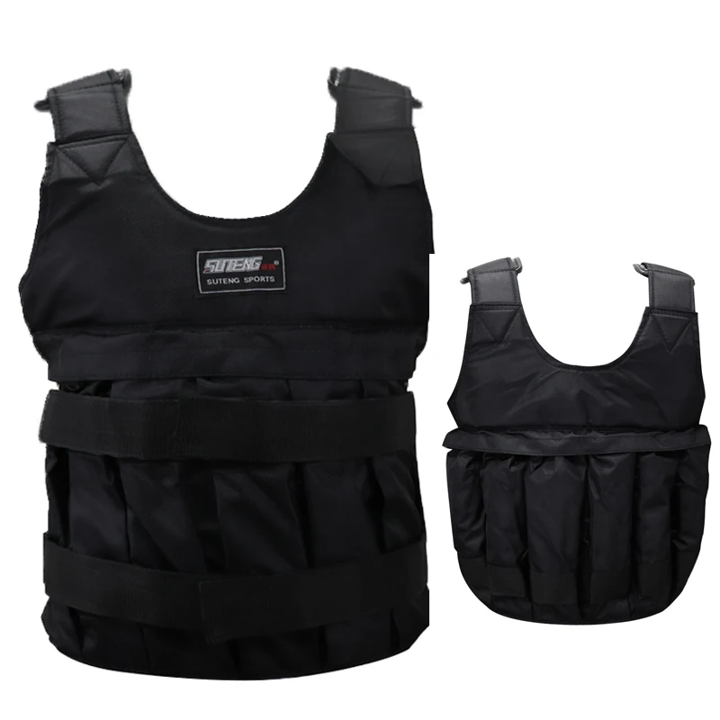 20kg/50kg Loading Weighted Vest For Boxing Training Workout Fitness Equipment Adjustable Waistcoat Jacket Sand Clothing