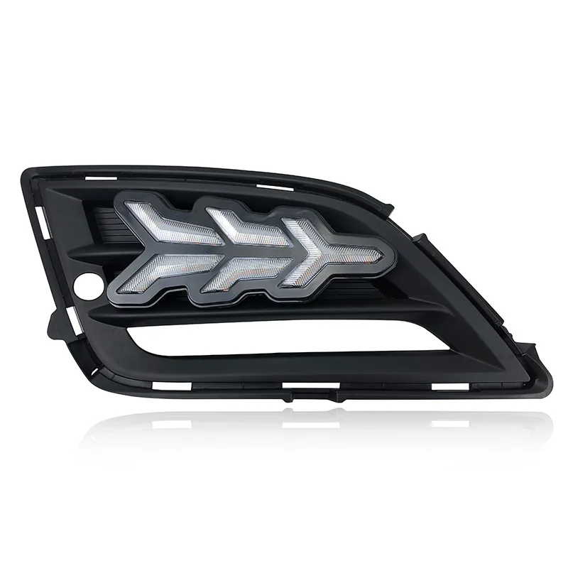 Pcs Front Fog Lamp Cover White LED DRL Daytime Running Light Dynamic Turn Signal For Honda Elite Elysion Eligent 2016 2017 2018