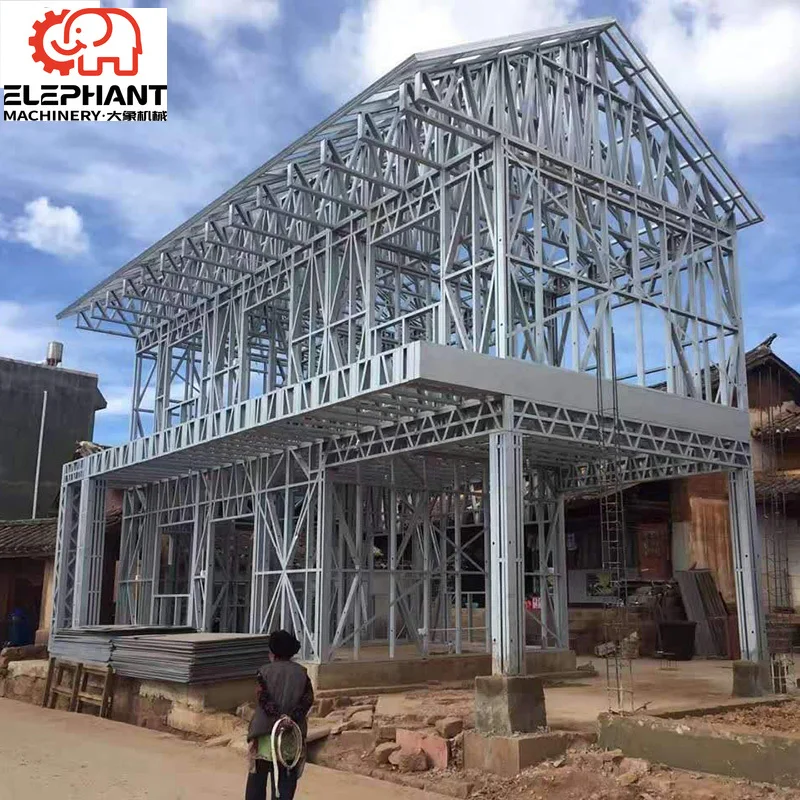 Modern Luxury Light Steel Villa Prefab House with Steel Structure Stylish Design for Hotel or Apartment Use