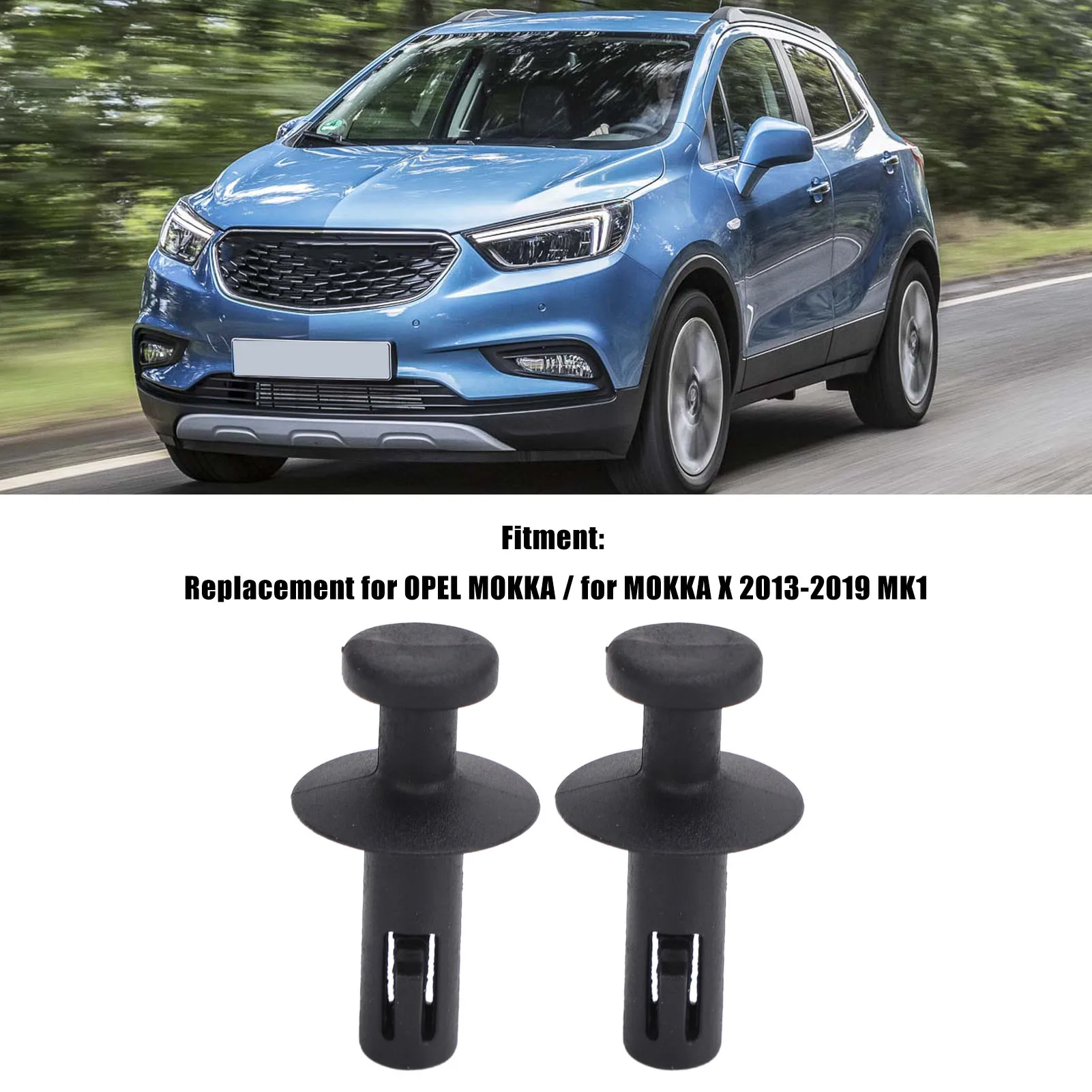 2pcs Parcel Shelf String Clip 95129884 Plastic Car Luggage Cover Pivot Clip Replacement for OPEL OKKA X 2013‑2019
