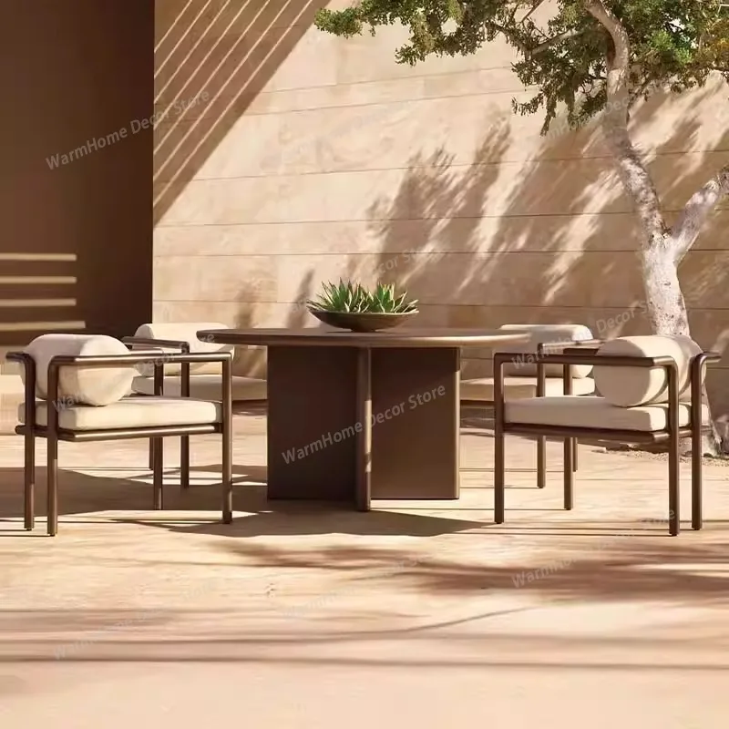 

Restaurant Outdoor Garden Chairs Villa Terrace Balcony Homestay Garden Chairs Retro Wood Furniture Sedia Per Giardino MHSF