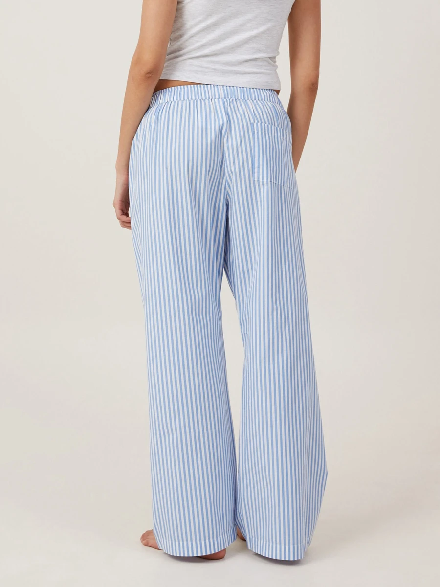 Pantaloni da salotto a righe Y2K da donna pantaloni da pigiama lunghi dritti a gamba larga elastici Casual a vita alta Streetwear