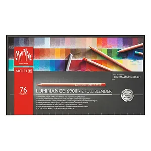 Caran D'ache Luminance 6901-Kutu seti, kalemler, renkli, 76-2 karıştırıcılar, 3,0 mm'lik tam kurşunsuz ve ışığın direnci rakipsizdir Testere kitabındaki 6 büyük satış-no. 2