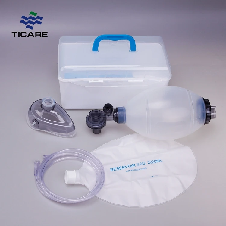 Reusable Medical Pediatric Adult Silicone Resuscitator Ambu Bag