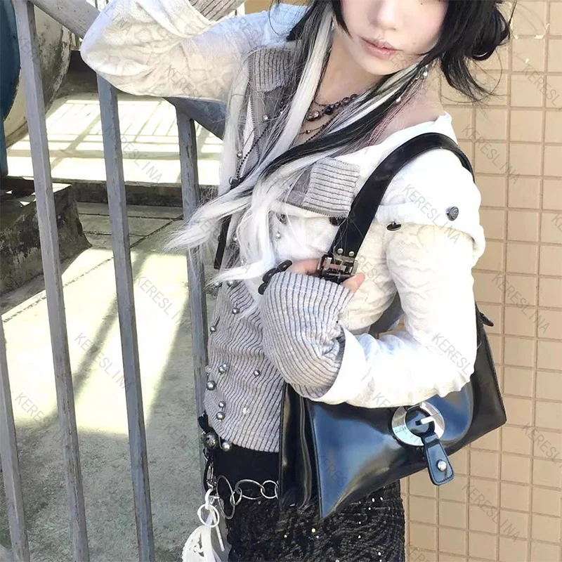 Bluza z zamkiem błyskawicznym w stylu Y2K, nowa azjatycka kultura, hotgirl, streetwear, retro, gotycki styl, unikalna, na wiosnę i jesień, uniwersalna kurtka w stylu Harajuku z lat tysiącletni.