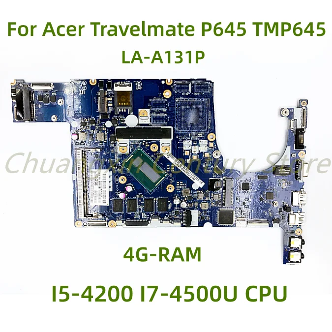 Suitable for Acer Travelmate P645 TMP645 TMP645-M laptop motherboard V4DA2 LA-A131P with I5-4200 I7-4500U CPU 4G-RAM 100% Tested