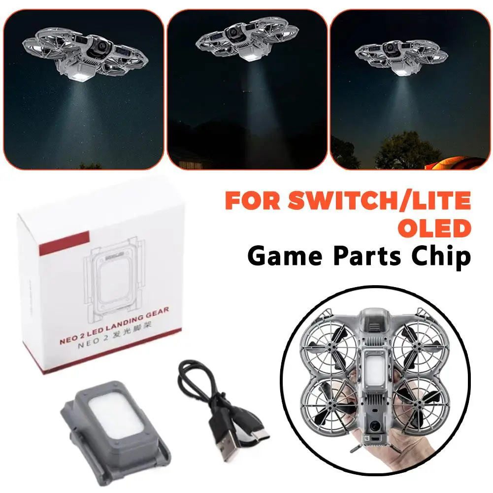 Trípode luminoso para tren de aterrizaje DJI NEO2, patas protectoras, accesorio para Dron, luz recargable para seguridad de vuelo nocturno