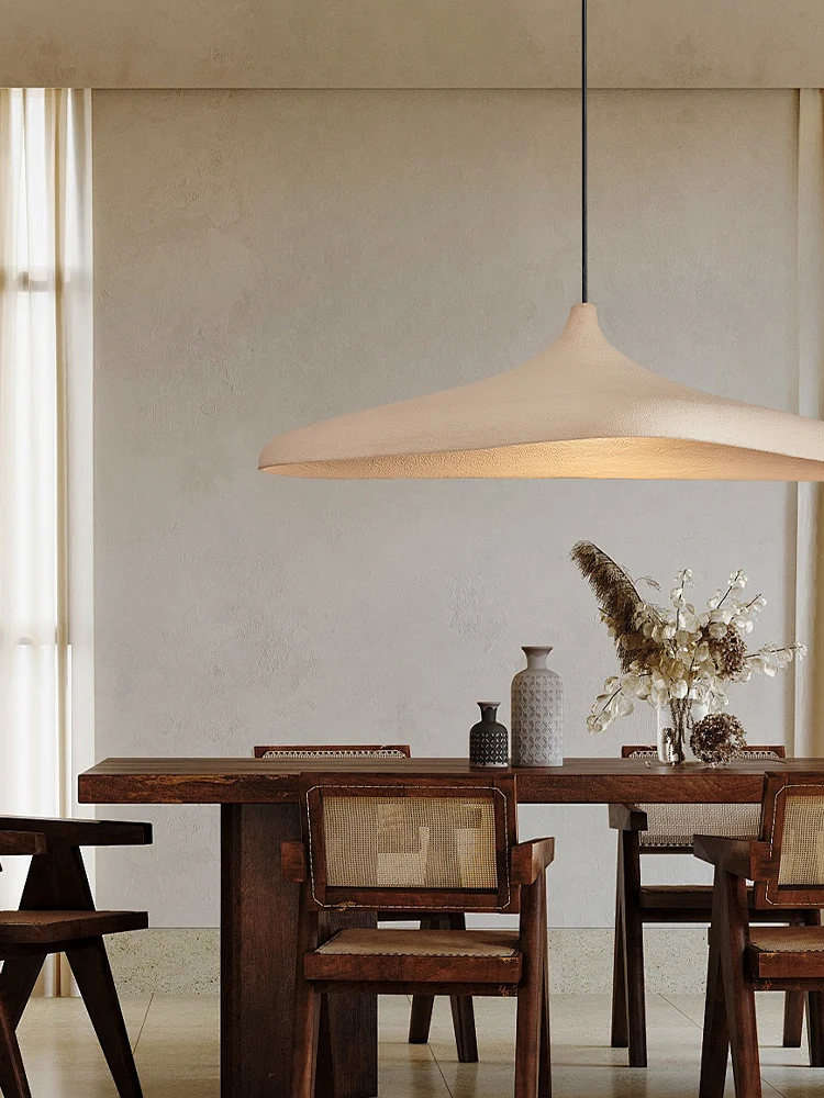 Nordic Wabi Sabi Restaurant Pendant Light Modern Ufo Living Room Pendant Light Retro Bedroom Bar Counter Indoor Lighting Fixture - Image 3