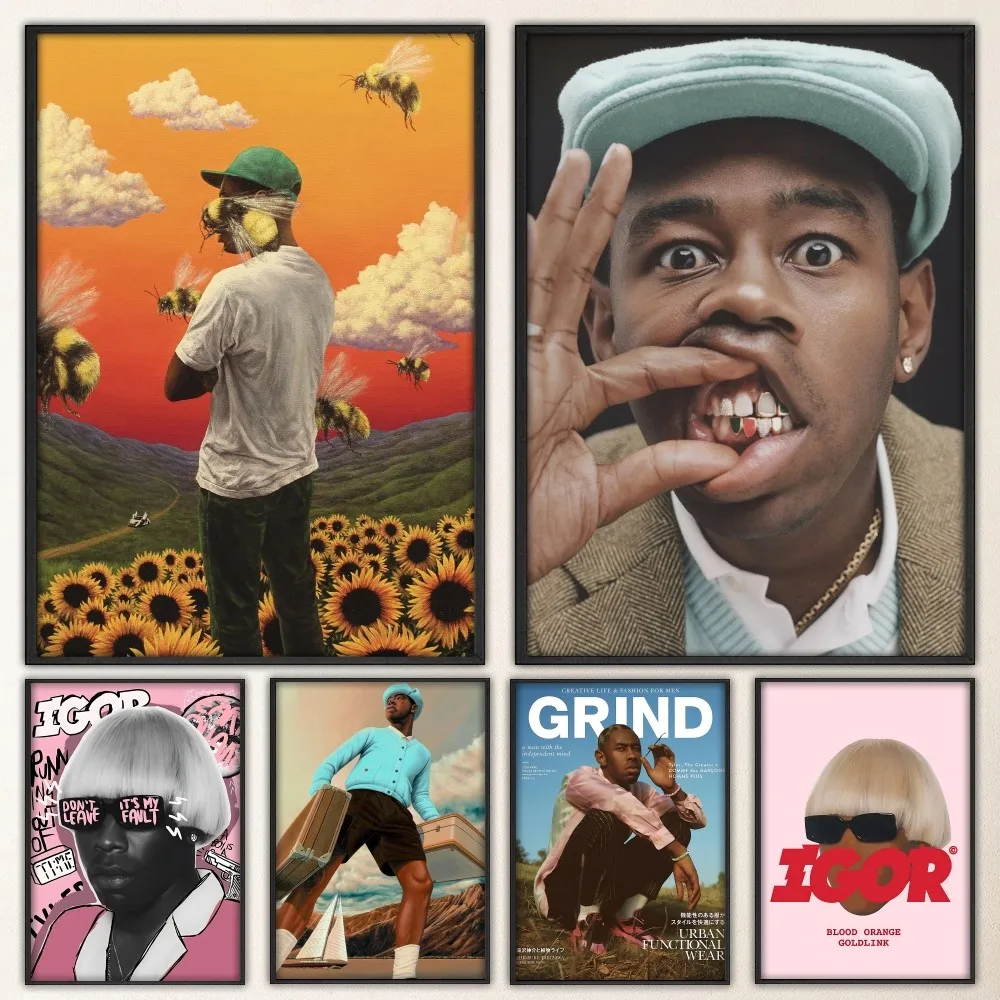 Rapper Tyler the Creator Poster Prints Poster Wall Painting Bedroom Living Room Wall Bar Restaurant Sticker Large