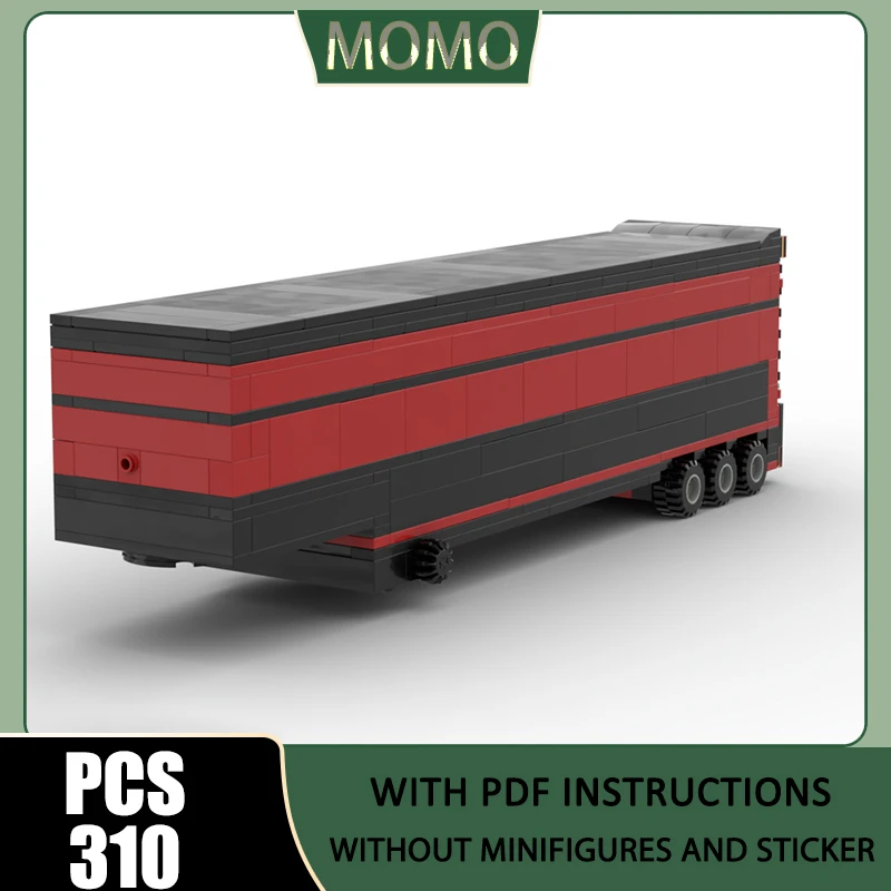 Urban Truck Model Moc Building Bricks Trailer Model Technology Blocks Christmas Toys DIY City Car Assembly Construction Gifts