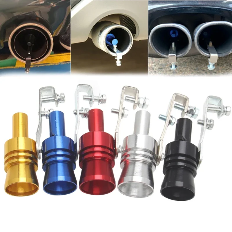 Motorbike Car Universal Turbo Sound Simulator Whistle Car Exhaust Pipe Whistle Vehicle Sound Muffler S M L XL