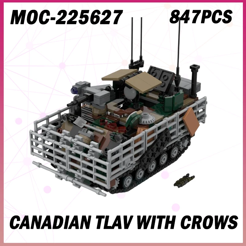 

847 шт. MOC-225627 военная военная серия канадский TLAV с CROWS набор строительных блоков технические взрослые креативные подарки коллекционные предметы