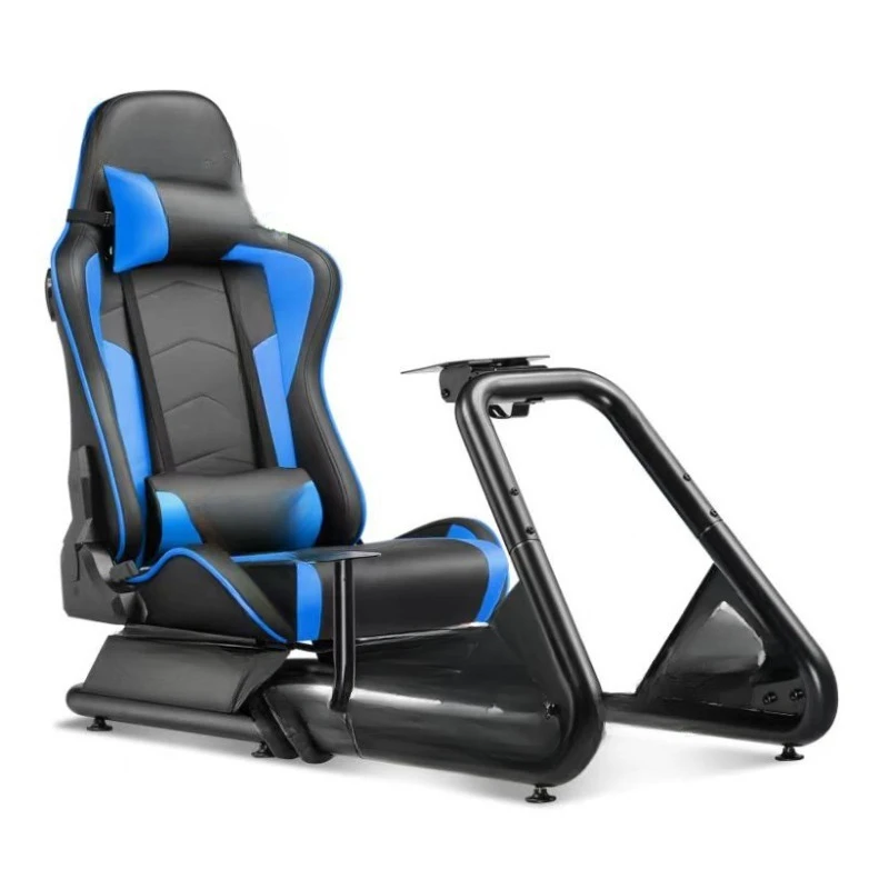 

Racing game emulator seat steering wheel display pedal fixing