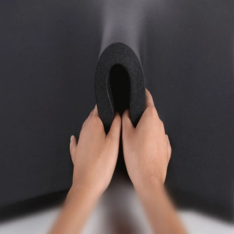 Custom Chloroprene Rubber CR Neoprene Foam Sheet Rubber Panel 500x2000mm 2pcs Oil Abrasion Ozone Resistance Elastic Seals Black