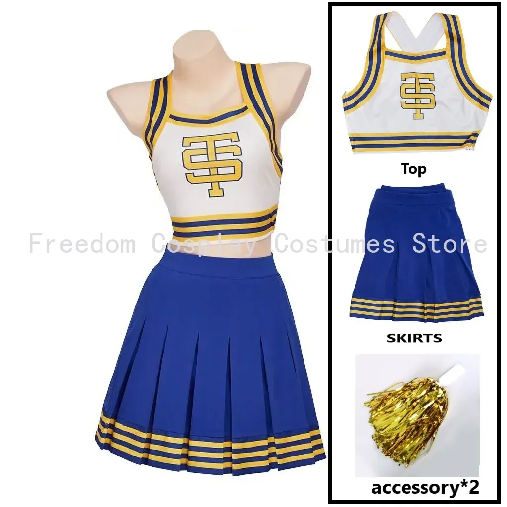 

Taylor Cheerleader Costume Uniform Women Girls Swift Dress Cosplay High School Cheerleading Crop Top with Skirt Halloween Outfit