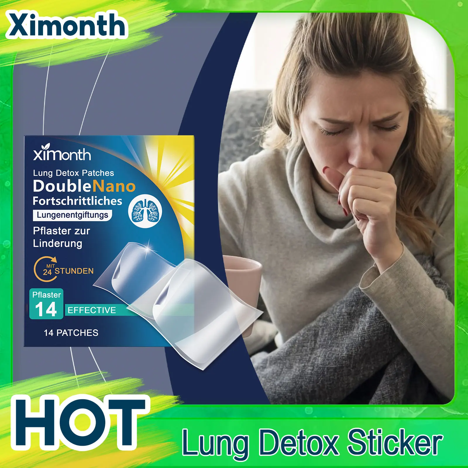 

Lung Cleanse Detox Patch Support Respiratory Mucus Clear Asthma Relieve Nasal Discomfort Plasters Altitude Sickness Health Care