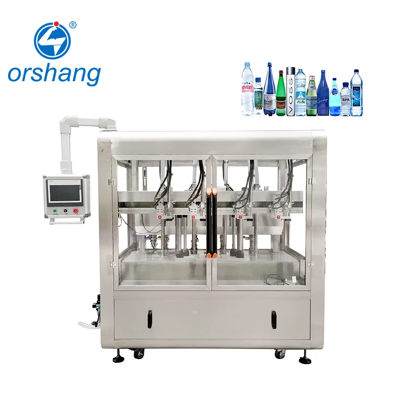 Orshang High Productivity Automatic Beverage Production Line Follow Type Liquid Wine Filling Capping Labeling Machine 2 Heads