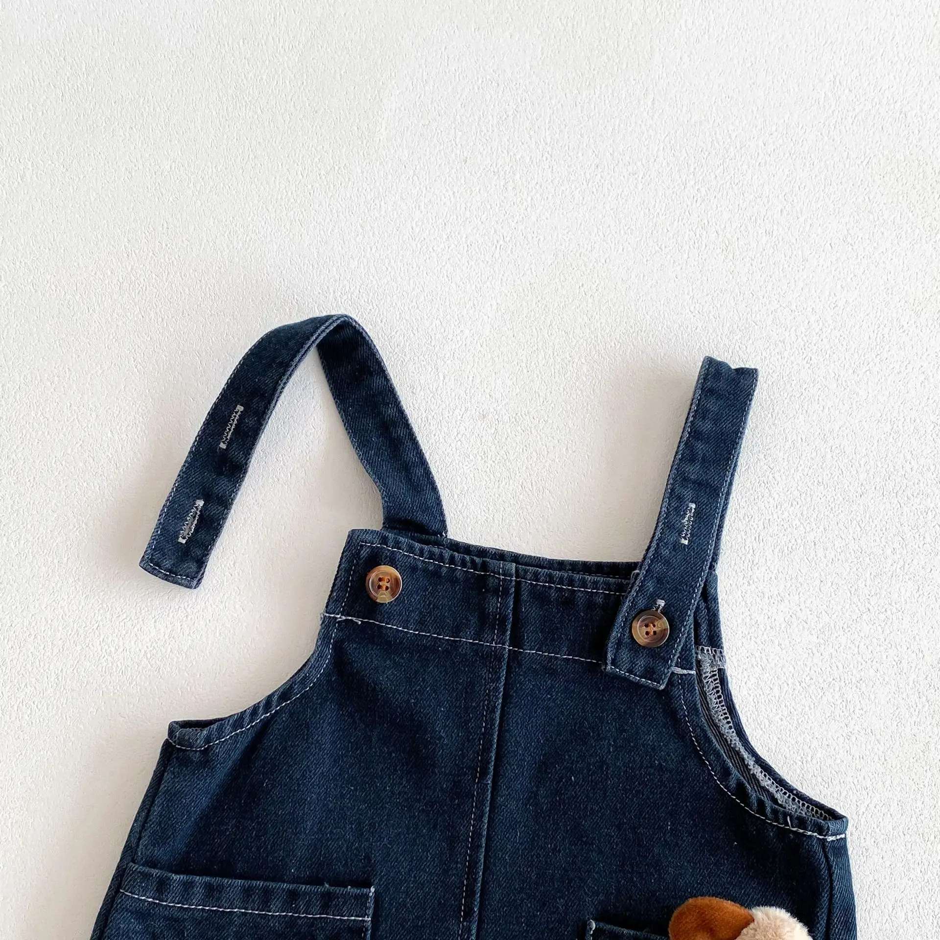 Autumn Baby Denim Overalls Denim Jumpsuits For Boys And Girls Sleeveless Rompers Kids Onepiece Fashion Baby Clothing