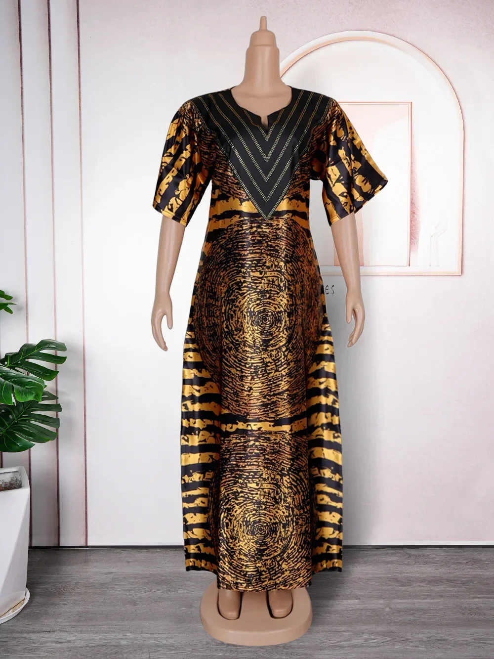 

Women African Loose Maxi Dress Kaftan Dubai Abaya Boubou Robe Ankara Dashiki Africa Clothing Diamonds Caftan Marocain Femme Gown